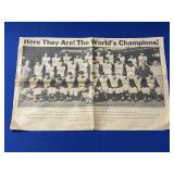 PITTSBURGH PIRATES WORLD CHAMPS NEWSPAPER POST