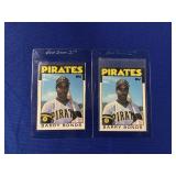 (2) BARRY BONDS ROOKIES 1986 TOPPS TRADED