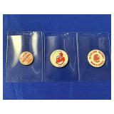 (3) CLEVELAND INDIANS OLD VINTAGE PINS