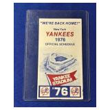 1976 NEW YORK YANKEES SCHEDULE JACK IN THE BOX