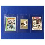 (3) WALTER PEYTON TOPPS CARDS/STICKER