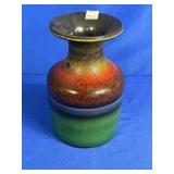 STONEWARE MULTI-COLOR VASE (APPROX 10" TALL)