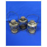 (3) DIETZ VESTA LANTERNS NEW YORK N.Y.:C & B.L.R.R
