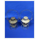 (2) DRESSEL ARLINGTON N.J. RAILROAD LANTERNS