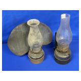 WALL HANGING OIL LAMP & HANGING OIL LAMP WITH BAS