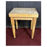 PORTABLE KITCHEN ISLAND/BUTCHER BLOCK STYLE TOP