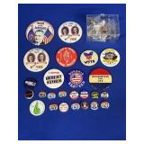 ASSORTED POLITICAL & TY BEANIE BABY PINS