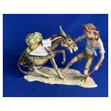 KAISER GERMANY HAND-PAINTED CERAMIC BOY & DONKEY