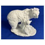 KAISER GERMANY BLANK CERAMIC BEAR & CUB FIGURINE