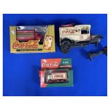 COCA-COLA : DIE CAST METAL BANK (NEW), 1:64 SCALE