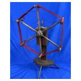 ANTIQUE PRIMITIVE WOODEN YARN WINDER W/YARN