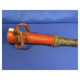 VINTAGE CAST IRON FIRE HOSE NOZZLE APPROX 15 1/4"