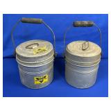 (2) ALUMINUM LUNCH PAILS: COMET & LEYSE