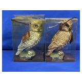 (PAIR) JIM BEAM SCREECH OWL DECANTERS FULL/SEALED