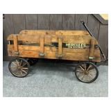 HERCULES DELUXE WOODEN WAGON APPROX 46.5" X 25"