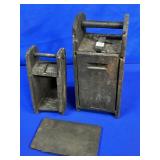 WOODEN BLASTING CAP BOXES APPROX 14" & 10"