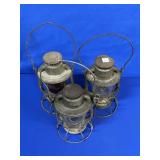 (3) DIETZ RAILROAD LANTERNS: NEW YORK & CENTRAL,