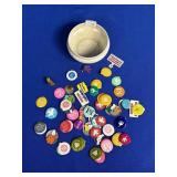 METAL CLIP ON ADVERTISING PINS