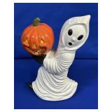 CERAMIC GHOST AND PUMPKIN APPROX 12"