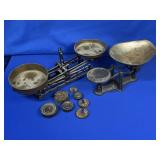 (2) VINTAGE METAL BALANCE SCALES (BOTH UNMARKED)