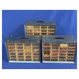(3) AKRO-MILS METAL PARTS ORGANIZERS W/ VARIOUS
