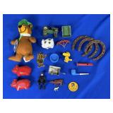1980 HANNA-BARBERA YOGI BEAR, (2) PLASTIC PIGGY