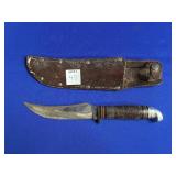 WESTERN KNIFE AND LEATHER SHEATH