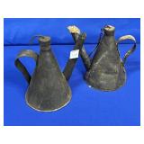 (PAIR) RAILROAD TORCHES (BOTH UNMARKED)