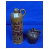 THE ROYCROFT SHOPS DARK BROWN JUG & PAINTED