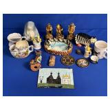 TAIWAN MADE CAT BANK, GREECE MADE BRONZE PLATE,