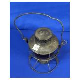 DIETZ NO 999 KEROSENE LANTERN WITH RED GLOBE NYCS