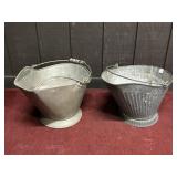 (2) GALVANIZED TIN ASH BUCKETS