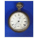 A.W.C. WALTMAN POCKETWATCH: INSIDE MARKED LEADER