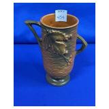 ROSEVILLE U.S.A. MARKED 29-6" DOUBEL HANDLED VASE