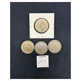 (4) FOREIGN SILVER COINS