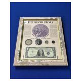 FRAMED "THE SILVER STORY": 1921 MORGAN DOLLAR,