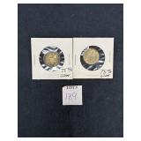 (2) 1944 PHILLIPPINE 5 CENTAVOS COINS