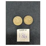 1858 & NOT LEGIBLE FLYING EAGLE PENNIES