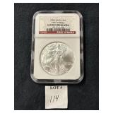 NGC GRADED 2006 AMERICAN SILVER EAGLE GEM UNC