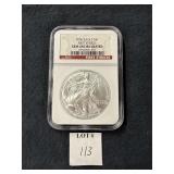 NGC GRADED 2006 AMERICAN SILVER EAGLE GEM UNC