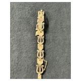 29.0G STERLING SILVER BRACELET MARKED 3 WITH BELL