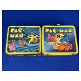 (2) 1980 BALLY MIDWAY PACMAN ALLADIN LUNCH BOXES