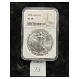 NGC GRADED MS 70 2018 AMERICAN SILVER EAGLE
