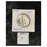 1939 WALKING LIBERTY HALF DOLLAR