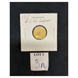 1913 $2.50 US GOLD INDIAN HEAD COIN