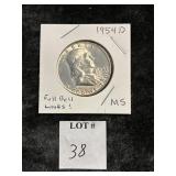 1954-D FRANKLIN HALF DOLLAR