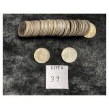 FULL ROLL ROOSEVELT SILVER DIMES (MIXED YEARS)