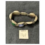 .925 MARKED BRACELET WITH MULTI-COLORED STONES