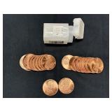 ROLL OF COPPER ROUNDS (20 OZ)