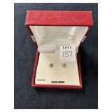 GENUINE DIAMOND SNOWFLAKE EARRINGS 1/10 CT